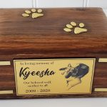 Brass paws with gold photo plaque